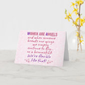 De vrouwen zijn Engelen Kaart (Gele Bloem)