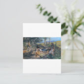 De vrouwencirca 1890 van Christus en van de Briefkaart (Staand voorkant)