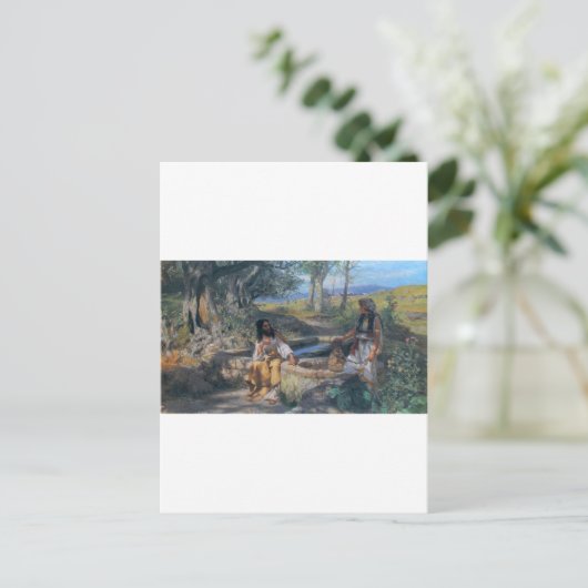 De vrouwencirca 1890 van Christus en van de Briefkaart (Staand voorkant)