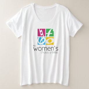 De vrouwenorganisatie Dallas Logo Grote Maat T-shirt