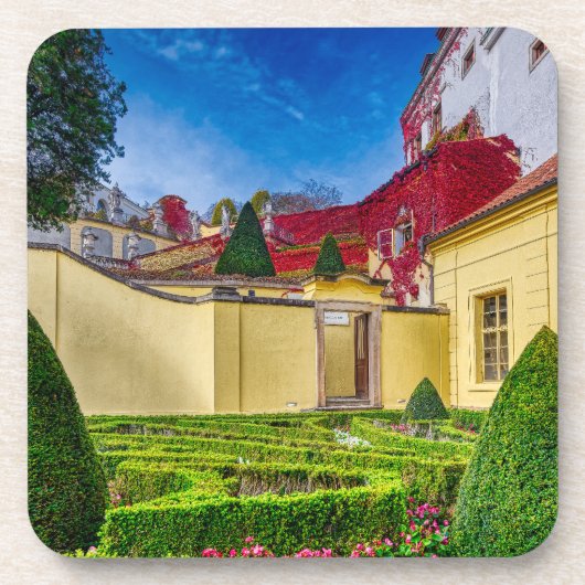 De Vrtba-tuin herfst harde plastic coaster Bier Onderzetter (Voorkant)