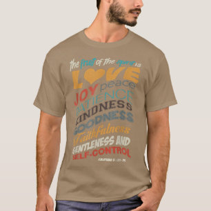 De vrucht van de Christelijke Bijbelsscriptie gedi T-shirt