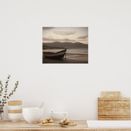 De Vrucht van de Geest Bijbel Verse Boot Poster (Keuken)