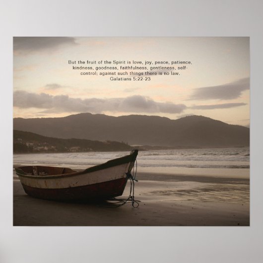 De Vrucht van de Geest Bijbel Verse Boot Poster (Voorkant)