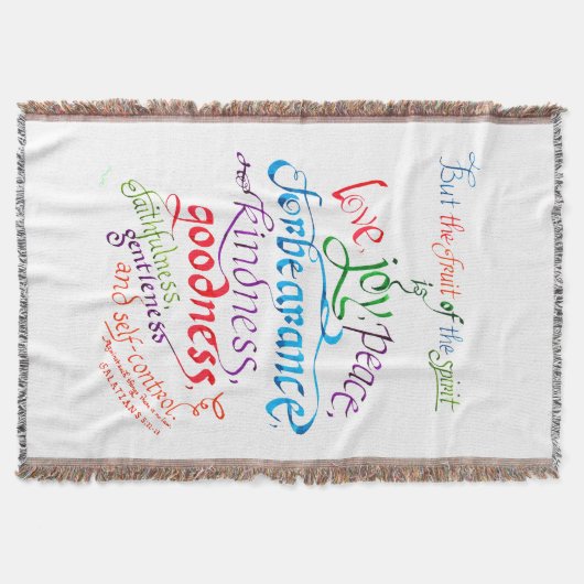 De vrucht van de Geest Bijbelvers Deken (Voorkant)