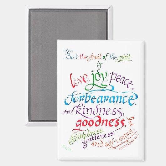 De vrucht van de Geest Bijbelvers Magneet (Voorkant / Achterkant)