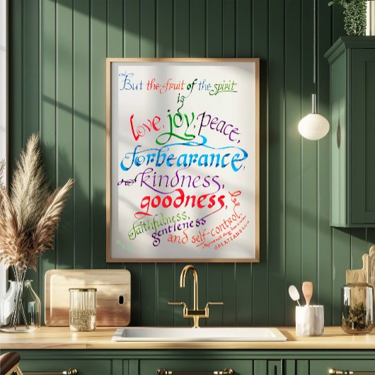 De vrucht van de Geest Bijbelvers Poster