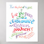 De vrucht van de Geest Bijbelvers Poster (Voorkant)