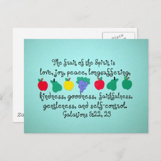 De vrucht van de Geest... Briefkaart (Voorkant / Achterkant)