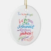 De Vrucht van de Geest Christelijk Bijbelvers Keramisch Ornament (Rechts)