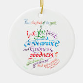 De Vrucht van de Geest Christelijk Bijbelvers Keramisch Ornament (Voorkant)