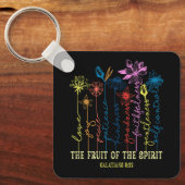 De vrucht van de geest Galaten 5 22 bloemenchri Sleutelhanger (Voorkant)