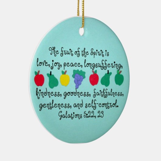 De vrucht van de geest. keramisch ornament (Rechts)