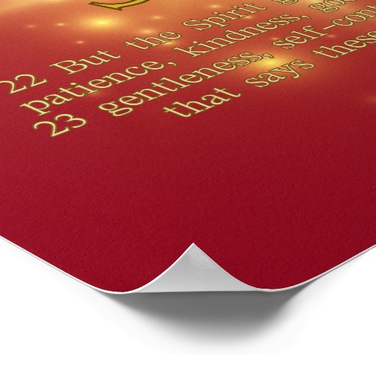 DE VRUCHT VAN GODEN Heilige Geest Poster (Hoek)