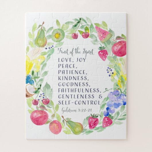 De vruchten van de gedistilleerde Christelijke kun Legpuzzel (Verticaal)