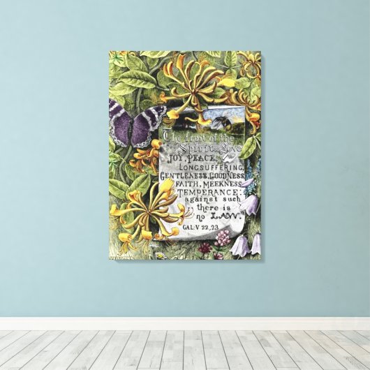 De vruchten van de gedistilleerde drank canvas afdruk (Insitu (Houten vloer))