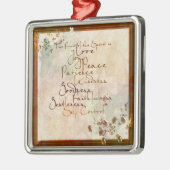 De vruchten van de gedistilleerde drank metalen ornament (Links)