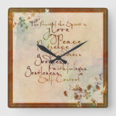 De vruchten van de gedistilleerde drank vierkante klok (Voorkant)