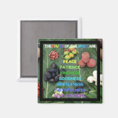 De Vruchten van de Geest (Design 12 - Zwart) Magneet (Voorkant / Achterkant)