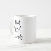 De vruchten van de Geest groeien in de baarmoeder Koffiemok (Voorkant links)