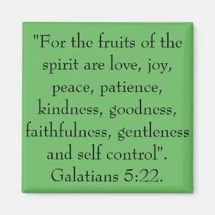 De vruchten van de geest zijn liefde, vreugde, vre magneet