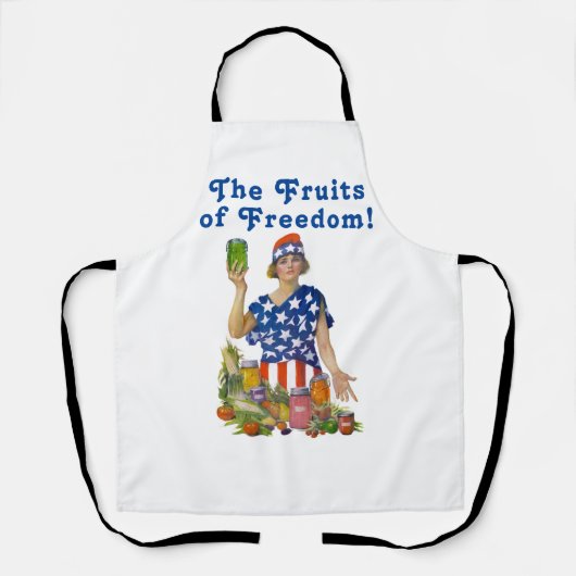 De vruchten van de vrijheid! (midden) schort (Voorkant)