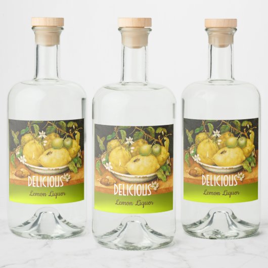 DE VRUCHTEN VAN HET SEIZOEN CITROENEN EN CITROENBL LIKEURFLES ETIKET (Flessen)