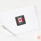 De VS, Canada's 11e provincie Canada Amerika Vierkante Sticker (Envelop)