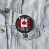 De VS, Canada's 11e provincie Canada Amerikaans Ronde Button 7,6 Cm (In situ)
