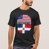De VS en de Dominicaanse Republiek vlaggen ja ik b T-shirt (Voorkant)