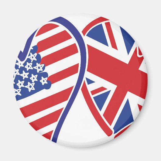 De VS en het Verenigd Koninkrijk in het hart tonen Magneet (Voorkant)