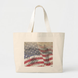 De VS Heros Proud om een Amerikaan te zijn! Grote Tote Bag