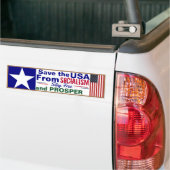 De VS redden van het socialisme Bumpersticker (Op Truck)