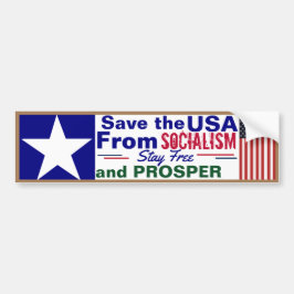 De VS redden van het socialisme Bumpersticker