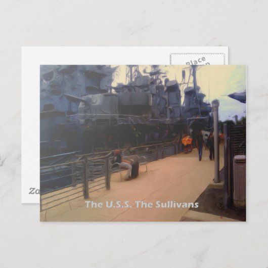 De VS Sullivanen (DD-537) Briefkaart (Voorkant / Achterkant)