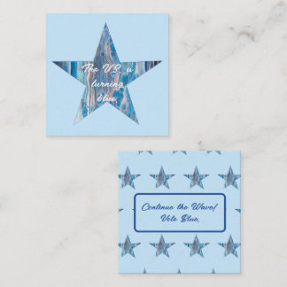 De VS wordt blauw, ster visitekaartjes