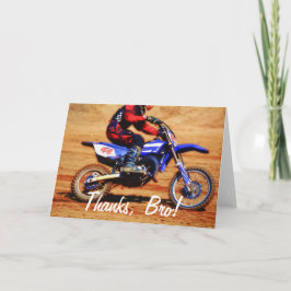 De vuil-Fiets van de motocross Raceauto 4 van de Bedankkaart