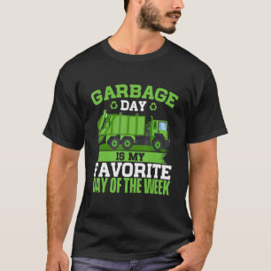 De vuilnisdag is mijn favoriete dag vuilniswagen t-shirt