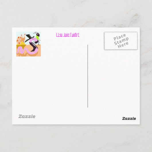 De vuilnisman briefkaart (Achterkant)