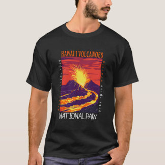 De vulkaan van Hawaï National Park Kilauea vulkaan T-shirt