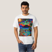 De vulkanische fontein t-shirt (Voorkant volledig)