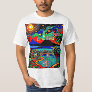 De vulkanische fontein t-shirt