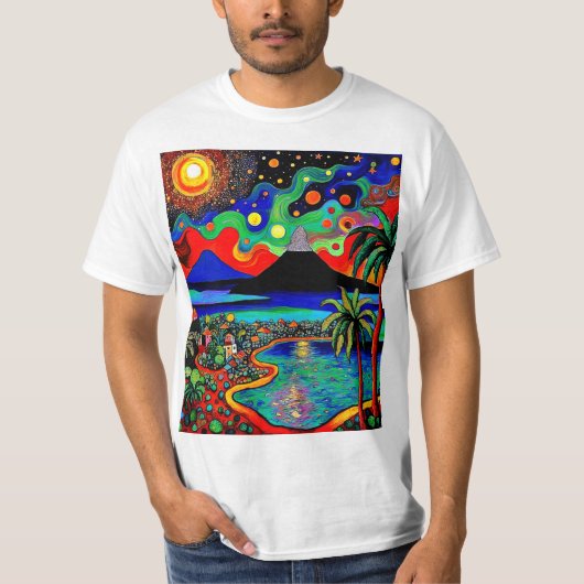 De vulkanische fontein t-shirt (Voorkant)