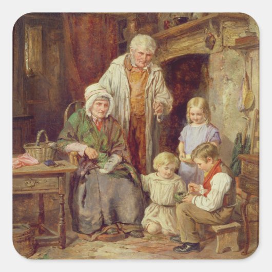 De vullingen vierkante sticker (Voorkant)