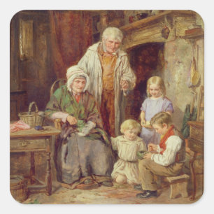 De vullingen vierkante sticker