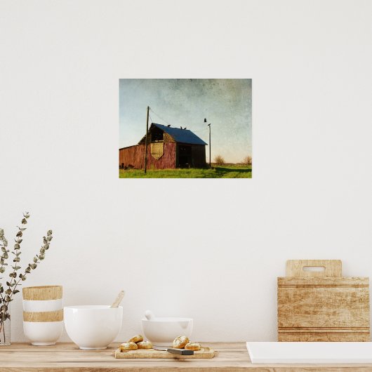 De Vultures en de Barn Poster (Keuken)