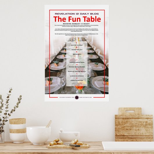De vun-tabel poster (Keuken)