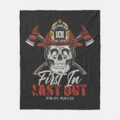 De Vuurman van de NAAM van de douane eerst uit Vuu Fleece Deken (Voorkant)