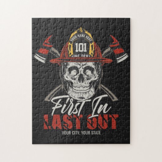 De Vuurman van de NAAM van de douane eerst uit Vuu Legpuzzel (Verticaal)