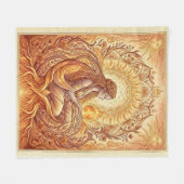 De Vuurpriesteres Fleece Deken (Voorkant (Horizontaal))